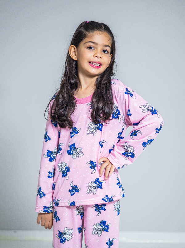 Pijama Stitch- Tecido PV