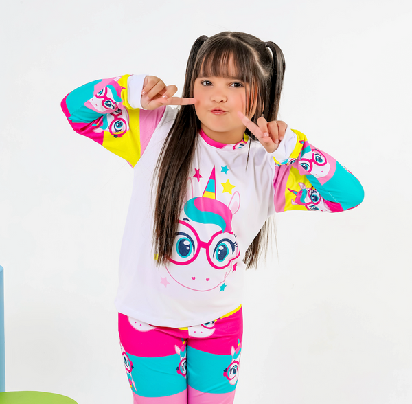 Pijama Unicórnio - Tecido Sued