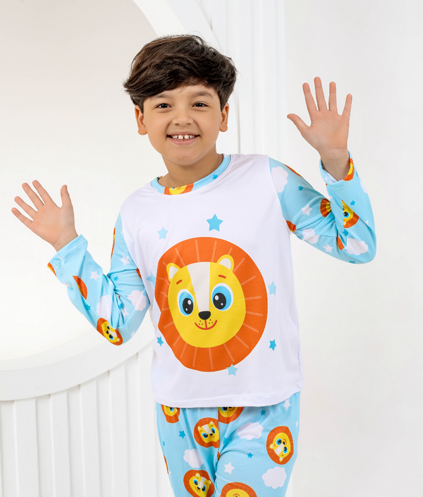 Pijama Leãozinho - Tecido Sued